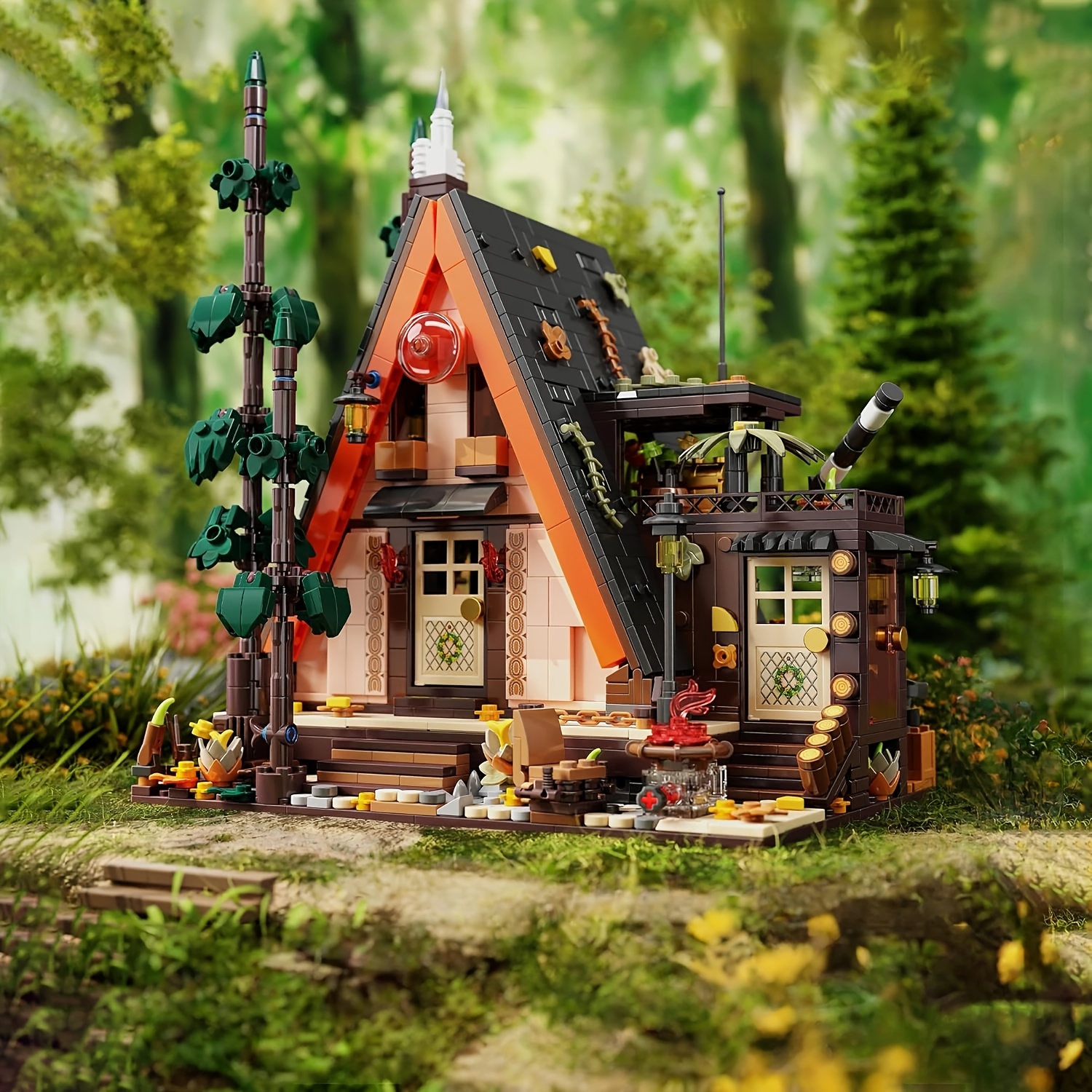 New Three-Angle Vacation Cabin Building Block Model